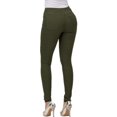 thumbnail image 3 of Jxximdong Leggings for Women Fashion Women's Pure Color High-waisted Straight-barrel Small Feet Jeans Green M Yoga Pants, 3 of 3