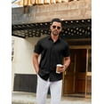 thumbnail image 4 of COOFANDY Men's Casual Dress Shirt Short Sleeve Stretch Formal Shirt Business Summer Button Down Shirt, 4 of 13