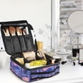 thumbnail image 5 of FORMRS Travel Makeup Bag Large Capacity Train Case Cosmetic Organizer with Adjustable Dividers, Cat Walking in Street, 5 of 8