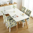 thumbnail image 3 of Set of 4 Lemon Theme Dining Chair Covers Lovely Bright Fruit Pattern Washable Polyester Stretch Slipcovers Removable Seat Protector for Bright Kitchen, 3 of 6