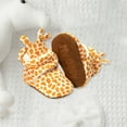 thumbnail image 4 of purcolt Baby Booties Cozy Fleece Slippers Infant Newborn Winter Warm Crib Sock Shoes First Walkers Adjustable Boots with Gripper Soles for Boys Girls, 4 of 4