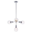 thumbnail image 1 of Maxim 11344PC-BUL-G40-PR 24 in. Molecule Four-Light Pendant Ceiling with G40 PR LED Bulb, Polished Chrome, 1 of 1
