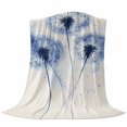 thumbnail image 6 of Watercolor Dandelion Blanket Soft Cozy Warm Throw Blanket for Couch, Plush Fuzzy Flannel Fleece Blankets for Sofa, Spring Blue Flowers Simple Country Bed Blankets Lightweight Gifts for Women, 30"x40", 6 of 9