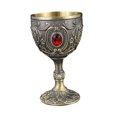 thumbnail image 5 of WeiLaiKeQi Wine Cup Tableware Bar Mini Chalice Collection Vintage Embossed Water Goblet Gray, 5 of 9