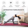 thumbnail image 3 of PRZL 4 Pannel Folding Exercise Mat, 2 Inch Thick Gymnastics Mat 8’x4’, Gym Mat with Carrying Handles for MMA Yoga Stretching Gymnastics and Home Gym（Burgundy）, 3 of 12