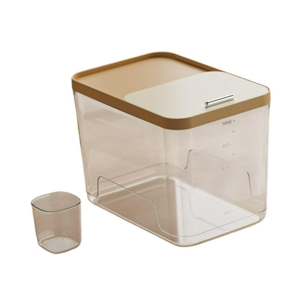 Recipiente de comida de cubo de arroz recipiente de comida seca práctica con recipiente de grano de tapa contenedor de arroz para frijoles de harina M