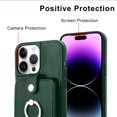 thumbnail image 5 of for iPhone 14 Pro Max Case Wallet, Card Holder Kickstand Mental Ring Leather for iPhone 14 Pro Max Case + Screen Protector, Card Slot iPhone 14 Pro Max Case for Girls Women -Green, 5 of 12