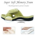 thumbnail image 4 of Women's Arch Support Diabetic Slippers Memory Foam House Shoes Orthotic Heel Cup Arthritis Edema Slippers with Adjustable Strap, Green 6.5/7.5, 4 of 5