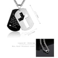 thumbnail image 5 of Dog Tag Cross Necklace for Men Husband Stainless Steel Dog Tag Pendant Chain Military Army Religious Christian Birthday Valentine's Day Jewelry Gifts for Men, 5 of 6