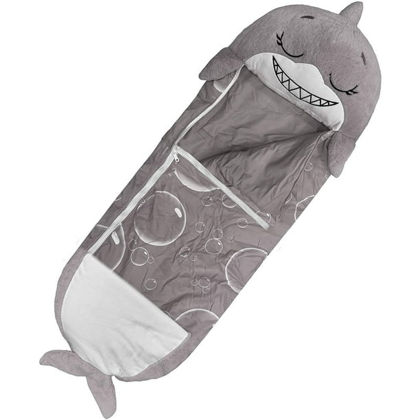Happy Nappers Pillow & Sleepy Sack- Comfy, Cozy, Super Soft, Warm, All Season, Sleeping Bag with Medium 54” x 20”, Shark - Walmart.com