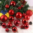 thumbnail image 3 of Christmas Ornament Ball, Red Shiny Finish, Shatterproof Plastic, UV Resistant, Holiday Christmas Tree Decoration, 6 Pack, 1.6 inch, 3 of 8