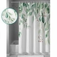 thumbnail image 3 of Small Stall Shower Curtain 48x72 Inch Narrow Half Size Sage Green Eucalyptus Leaves Bath Curtains Bathroom Decor Spring Summer Botanical Waterproof Fabric Shower Curtain Set with Hooks 48 Inch, 3 of 6