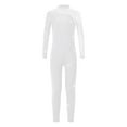 thumbnail image 3 of Doomiva Kids Girls Long Sleeve Full Body Gymnastic Leotard Ballet Dance Bodysuit Unitard Skating Jumpsuit White 12, 3 of 7
