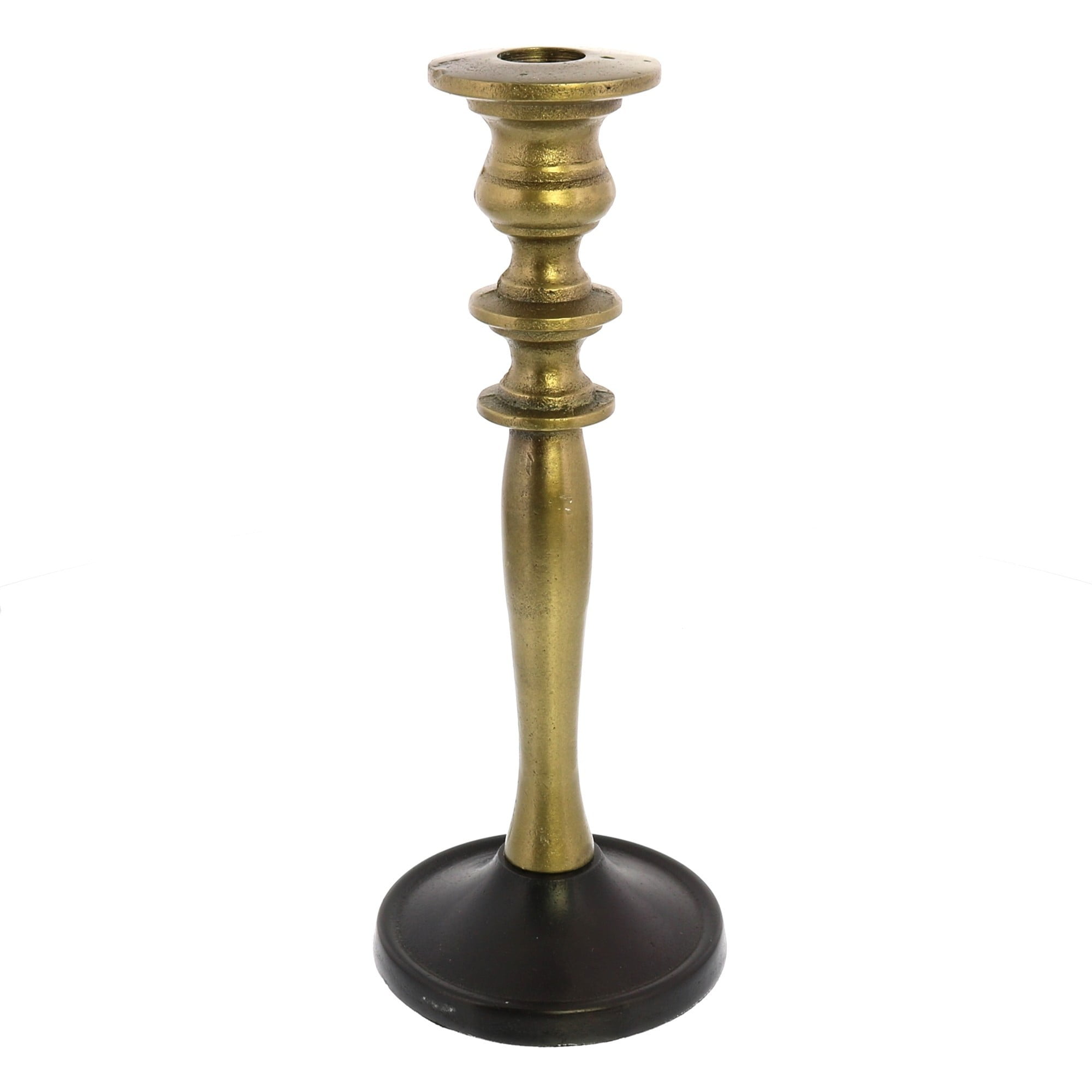 Candle Holder with Turned Post, Medium, Brass and Bronze - Walmart.com ...