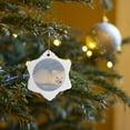 thumbnail image 7 of 3drose, Alaska, 1002 Coastal Plain, Anwr, Arctic Fox - Us02 Ska4958 - Steve Kazlowski, 3 inch Snowflake Porcelain Ornament, 7 of 7
