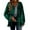 Green, variant on Edvintorg Plaid Jacket Women's Fall Winter Turn Down Collar Straight Cardigan Button Pocket Coat Long Sleeve Oversized Jacket