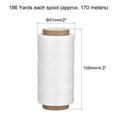 thumbnail image 2 of Unique Bargains 186 Yards 210D/1mm Leather Sewing Thread Polyester Waxed Cord, White, 2 of 5
