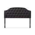 thumbnail image 3 of Baxton Studio Windsor Modern and Contemporary Dark Gray Fabric Upholstered Scalloped Buttoned King Size Headboard, 3 of 6