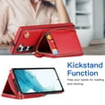 thumbnail image 2 of Crossbody Wallet Case for Samsung S20 Plus,RFID Blocking PU Leather Zipper Handbag Purse Flip Cover, Kickstand Case with Card Slots Holder Wrist Strap Lanyard for Samsung Galaxy S20 Plus,Red, 2 of 12