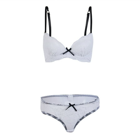 

Carolilly Sexy Women Embroidery Lace Lingerie Underwear Push-Up Padded Bra Set Brassiere 4Colors