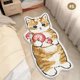thumbnail image 1 of Alfombra de cachemira de imitación de gato de dibujos animados lindo para sentarse, reclinarse, manta irregular para ventana salediza, manta absorbente antideslizante para mesita de noche de, 1 of 6