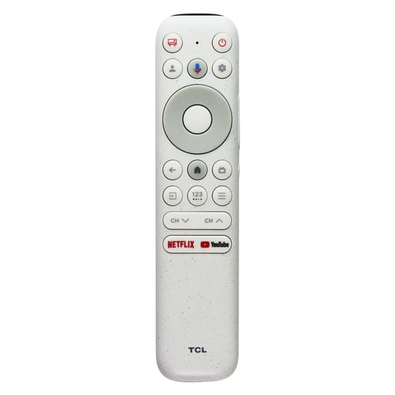Pre-Owned TCL Voice Remote Control (RC902N) w/ Netflix and YouTube Hot Keys - White