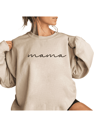joysale Mama Crewneck Sweatshirt Sweatshirt for Women Hoodies