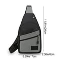 thumbnail image 3 of Chest Bag Crossbody 30cm, Adjustable Strap Multi Pocket for Sports Travel, Layered Compartment Reflective Night Safe, Lightweight Durable Fabric and Outdoor Daily Commute, 3 of 9