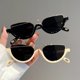 thumbnail image 4 of Gafas de sol semisin montura para mujer, protección UV contra el agua de mar, regalos de cumpleaños, regalos de Año Nuevo, marco de leopardo, película verde oscuro, 4 of 5