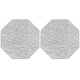 thumbnail image 1 of Insulated Table Mat Octagon Shape Table Decorations Pvc Silver Heat Insulation 2Pcs, 1 of 5