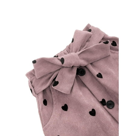 

Casual Heart Print Straight Dusty Pink Toddler Girls Skirts (Girl s)