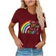 thumbnail image 1 of Pntutb - Camiseta de manga corta para mujer con estampado colorido informal Pntutb Pntutb-8071, 1 of 8