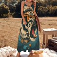 thumbnail image 2 of Tiger Animal Graffiti Sleeveless Dress Woman Fashion Long Dresses Women's Summer Suit Dress Summer 2025 Women, 2 of 7
