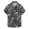thumbnail image 2 of Awdenio Hawaiian SShirt for Men Short Sleeve Casual Printed Button Down Tropical Shirt Summer Holiday Beach Hawaii Shirts,Size L, 2 of 5