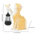 thumbnail image 4 of Yibooy Cat Garden Statue Resin Garden Ornament Light Cute for Lawn Patio (Orange), 4 of 10