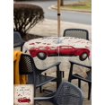 thumbnail image 4 of Outdoor Tablecloth with Umbrella Hole and Zipper, Vintage Valentine's Day Square Table Cloth 60x60 Inch Waterproof Tablecloth, Truck Love Heart Roses Romantic Retro Picnic Table Cover for Patio, 4 of 7
