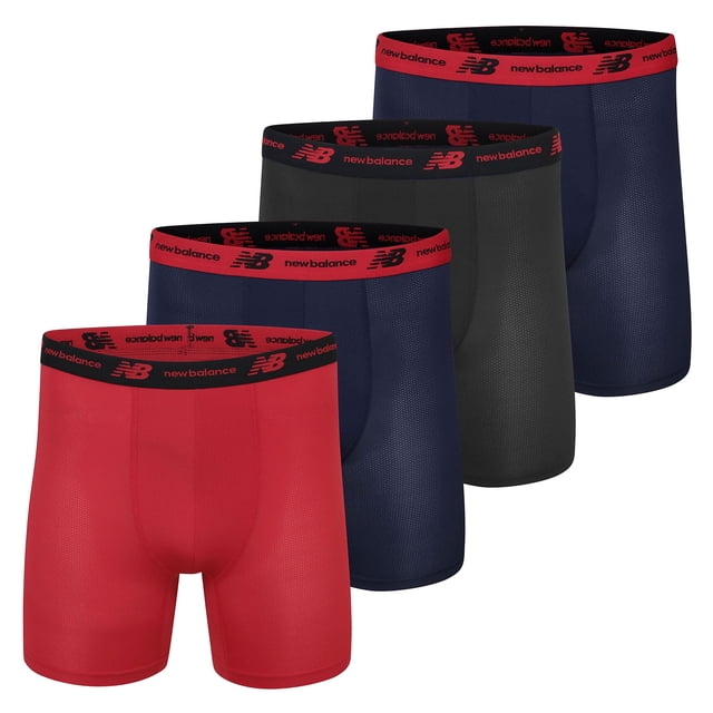 Calzoncillos bóxer New Balance Standard Mesh 5 para hombre (paquete de 4)