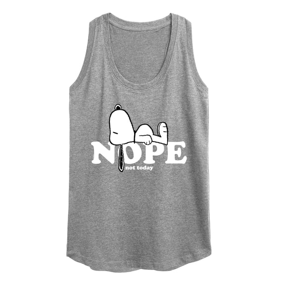 Peanuts - Snoopy Nope Not Today - Women's Racerback Graphic Tank