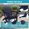 thumbnail image 6 of MUCHENGHY Folding Adirondack Chair, Classic HDPE Plastic Fire Pit Chair, Tibetan Blue, 6 of 8