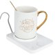 thumbnail image 4 of Calentador de tazas eléctrico con placa calefactora y pantalla táctil para uso en el escritorio de la oficina en casa CN 220 V, 4 of 10