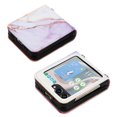 thumbnail image 7 of SaniMore Case for Samsung Galaxy Z Flip 5 6.7" 2023, PU Leather Case Luxury Marble Pattern Cash Pocket Crossbody Lanyard Fashion Case for Girls Women for Samsung Galaxy Z Flip 5, Purple/White, 7 of 7