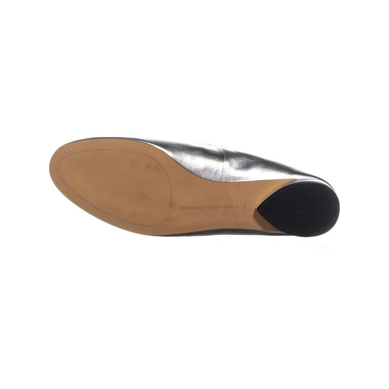 Womens Avec Les Filles Myrina Slip On Ballet Flats Silver Metallic 10 US