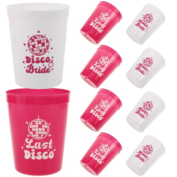 KAKOWELY 10 vasos de plástico para bebidas y zumos, ideal para fiestas de discoteca.