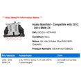 thumbnail image 2 of Intake Manifold - Compatible with 2012 - 2016 BMW Z4 2013 2014 2015, 2 of 3
