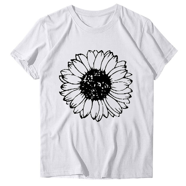 XMMSWDLA Womens T Shirts Short Sleeve Crew Neck Shirts Basic Tee Tops Blouse White Cute Shirts
