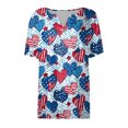 thumbnail image 4 of UngA Women's 250Th Anniversary USA Shirt American Flag Freedom We The People Womens Shirt (Sky Blue,S), 4 of 4