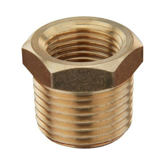 Reducing Bushing 1/2" Male 3/8" Female Solid Brass | Renovator's Supply