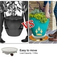 thumbnail image 3 of 2pcs Plant Caddy with Wheels, 13.4" Plant Stand Heavy Duty Plant Dolly with Water Container Loading Capacity 110 lbs, 3 of 7
