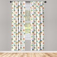 thumbnail image 3 of Ambesonne Ice Cream Curtains, Triple Scoops Grungy, Pair of 28"x63", Multicolor, 3 of 5
