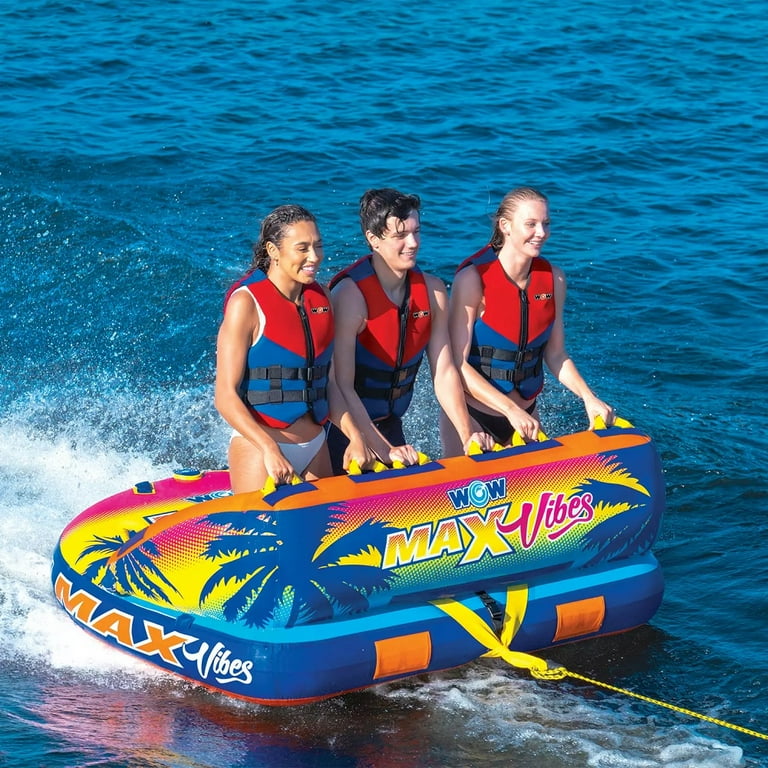 Wow MAX 3 Rider Towable Water Inflatable Secure Seating Wow MAX 3 Rider Towable Water Inflatable Secure Seating
